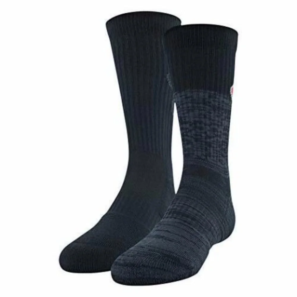 NWT Under Armour Boys’ Socks Phenom Crew 2 Pairs SZ 13.5-4Y